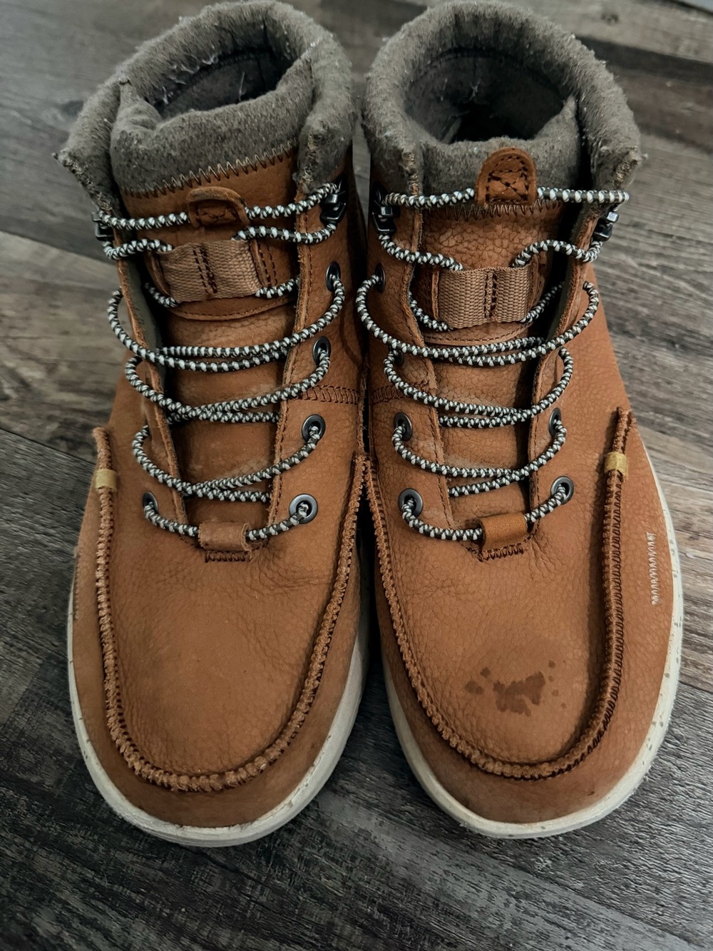 Hey Dude Tan Brown Lace-Up Men's High-Top Boots
